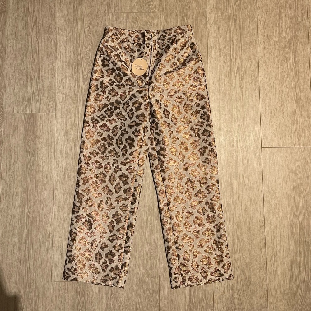 Camila Coelho - Simone Pant in Gold Leopard